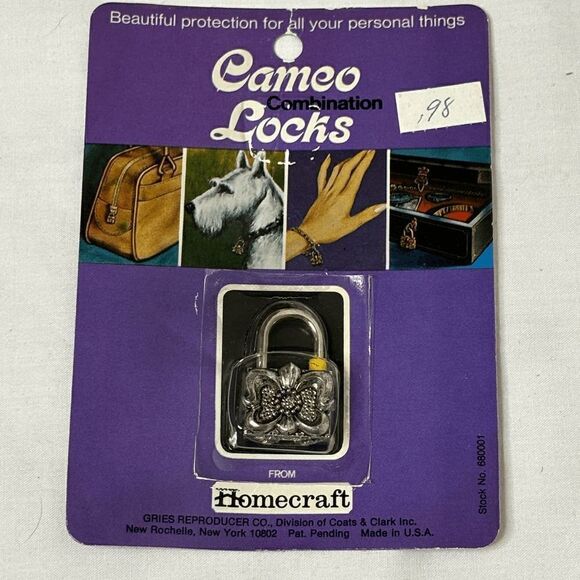 Rare Vintage Homecraft Cameo Combination Locks Stock No.680001 NOS - Picture 1 of 3
